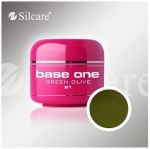 21 Green Olive base one żel kolorowy gel kolor SILCARE 5 g 09102020